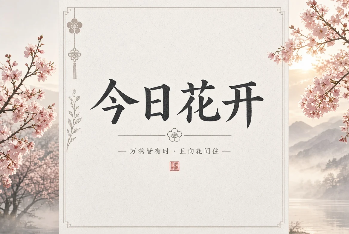 今日花开栏目配图